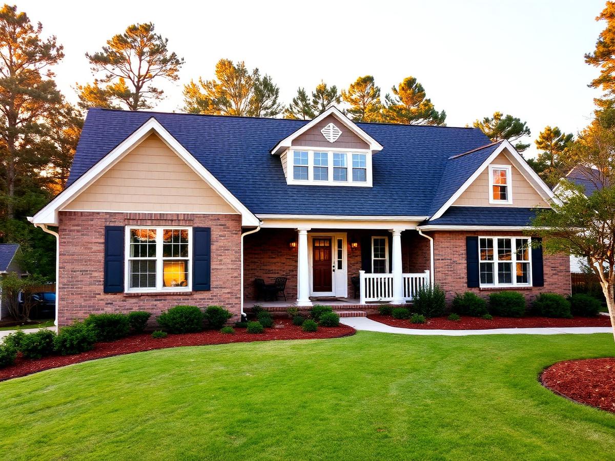 Recently completed roof and gutters on a craftsman home